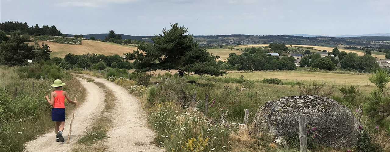 Randonnée enfant evec un âne en Lozère